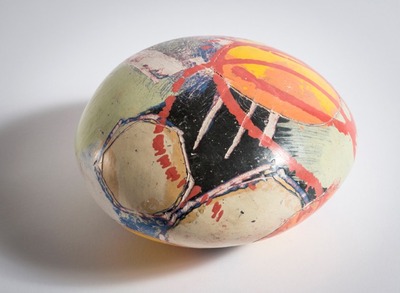 Red_abstraction_sculptural_pebble