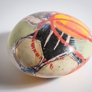 Red_abstraction_sculptural_pebble